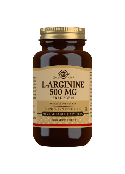 L-Arginine 500mg - 50 Kapsler - Solgar