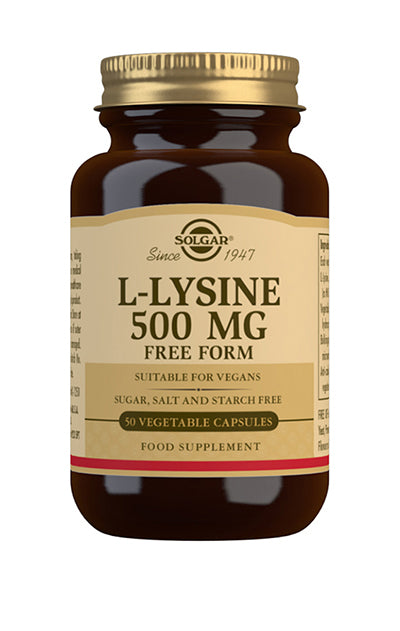 L-Lysine 500mg - 50 Kapsler - Solgar
