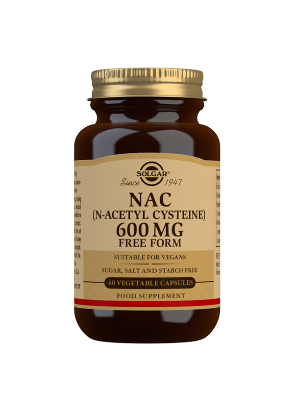 NAC (N-Acetyl-L-Cysteine) 600mg - 60 Kapsler - Solgar