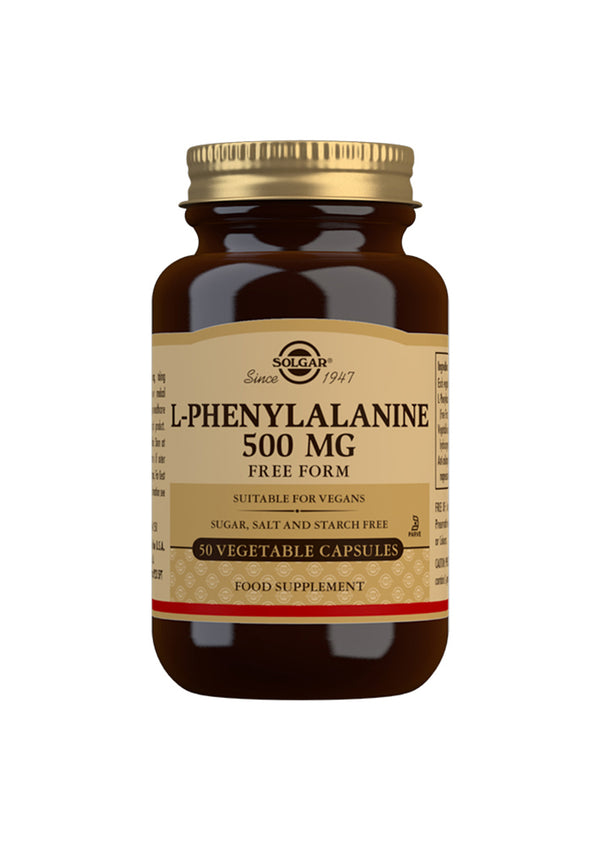 L-Phenylalanine 500mg - 50 Kapsler - Solgar