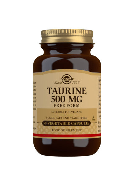 Taurine 500mg - 50 Kapsler - Solgar