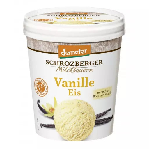 Biodynamisk Flødeis Vanilje - 500ML - Schrozberger