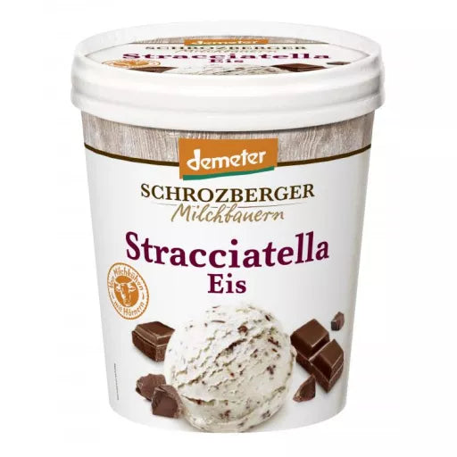 Biodynamisk Flødeis Stracciatella - 500ML - Schrozberger