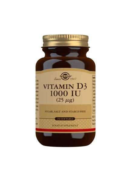 Vitamin D3 1000IU - 250 Softgels - Solgar