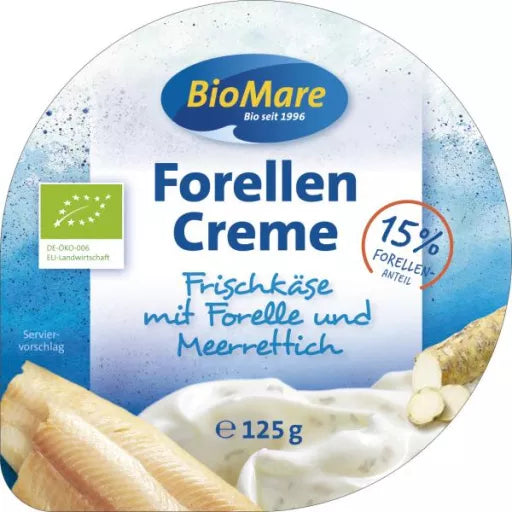 Økologisk Friskost Creme med Røget Ørred & Peberrod - 125G - BioMare Wechsler's Feinfisch
