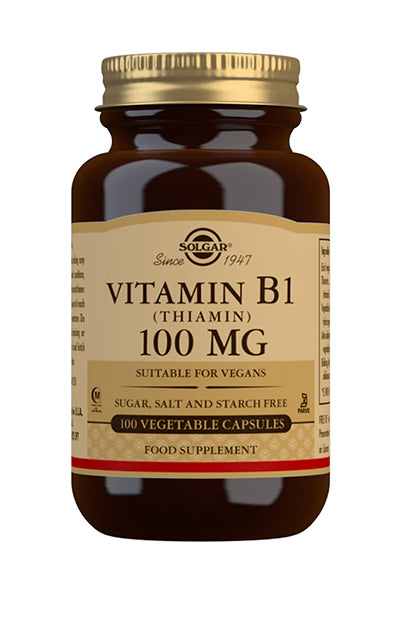 Vitamin B1 Thiamin 100mg - 100 Kapsler - Solgar