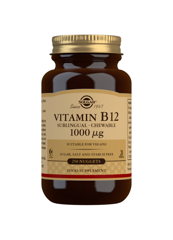 Vitamin B12 Cyancobalamin 1000μg - 250 Tyggetablet - Solgar