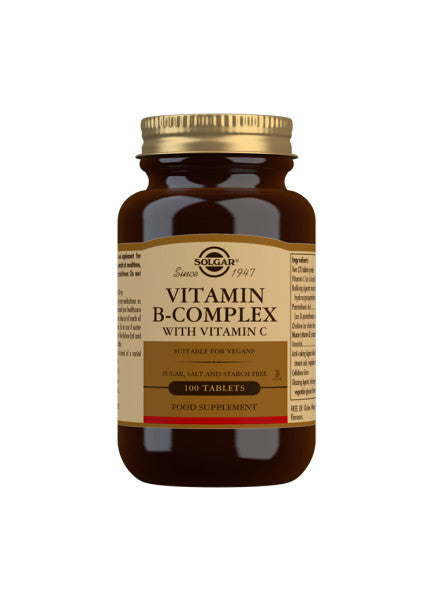 B-Complex med C-Vitamin - 100 Tabletter - Solgar
