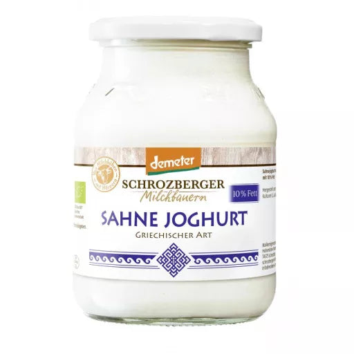 Biodynamisk Græsk Yoghurt 10% - 500ML - Schrozberger