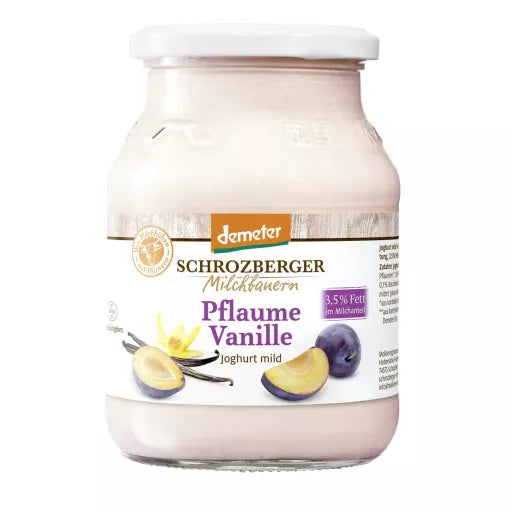 Biodynamisk Yoghurt Svesker & Vanille 3,5% - 500ML - Schrozberger