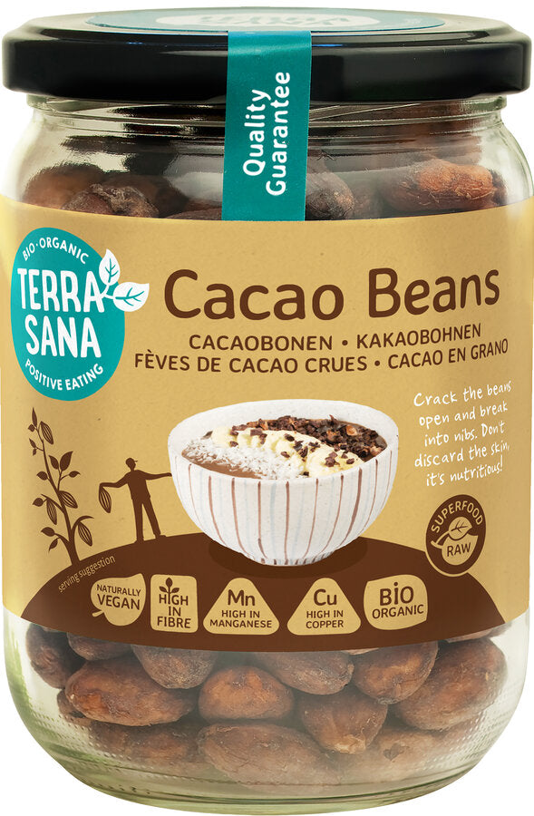 Økologiske RAW Kakaobønner - 250G - Terrasana