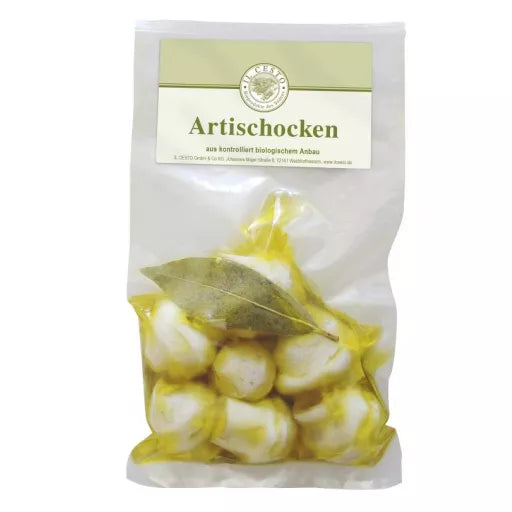 Økologiske Artiskokhjerter i Olivenolie - 185G - Il Cesto