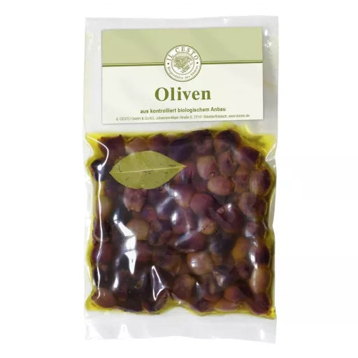 Økologiske Italienske Leccino Oliven Uden Sten - 175G - Il Cesto