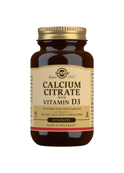 Calcium Citrate med vitamin D3 - 60 Tabletter - Solgar