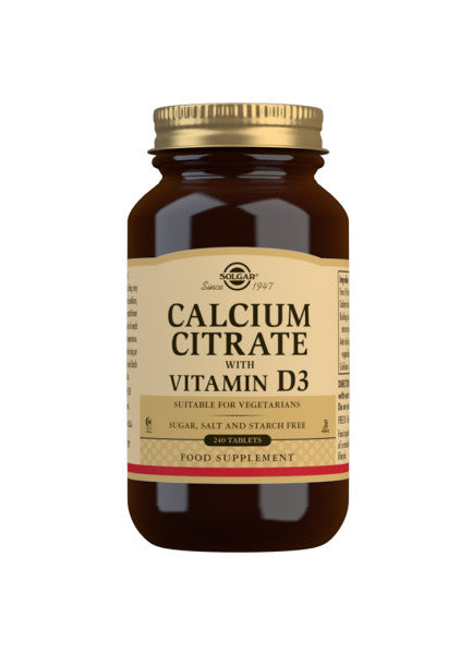 Calcium Citrate med vitamin D3 - 240 Tabletter - Solgar