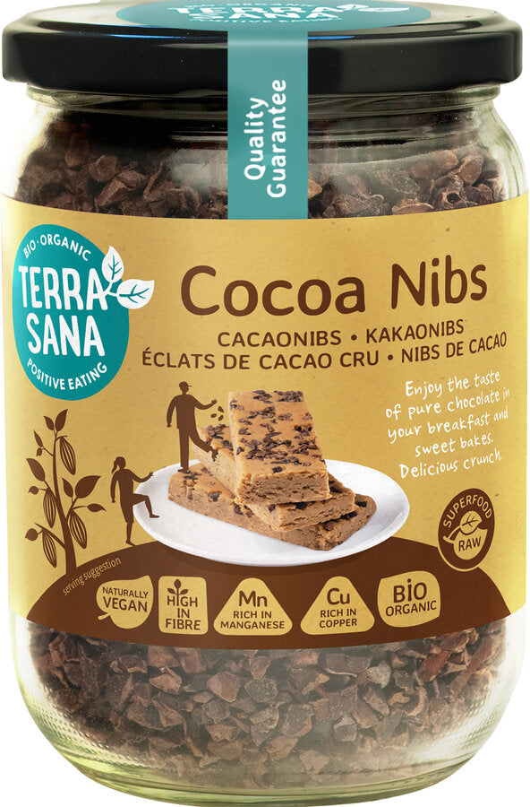 Økologiske RAW Kakaonibs - 230G - Terrasana