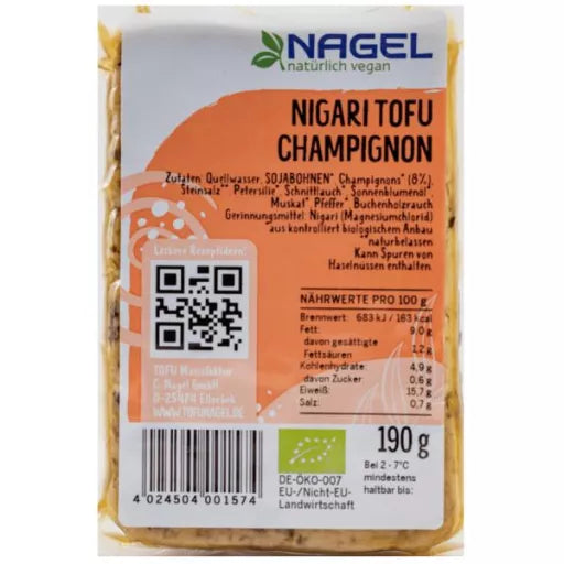 Økologisk Champignon Tofu - 190G - Tofumanufaktur Christian Nagel
