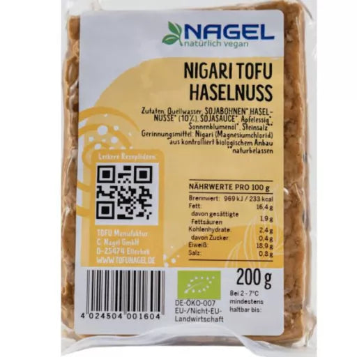Økologisk Hasselnødde Tofu - 200G - Tofumanufaktur Christian Nagel