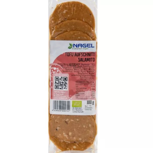 Økologisk Salamito Tofu Pålæg - 100G - Tofumanufaktur Christian Nagel