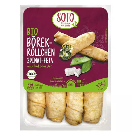 Økologiske Börek Ruller Spinat & Feta - 190G - Soto