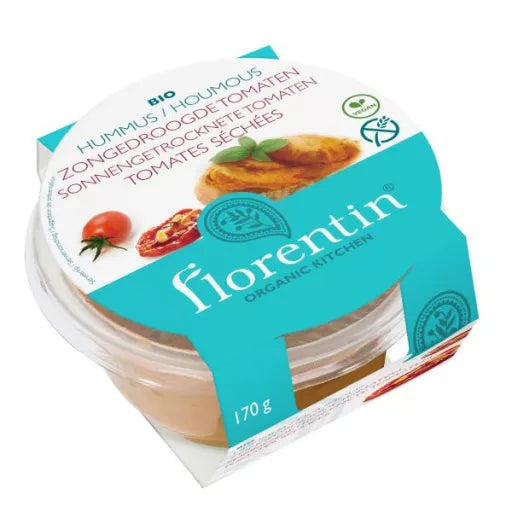 Økologisk Hummus Soltørret Tomat - 170G - Florentin