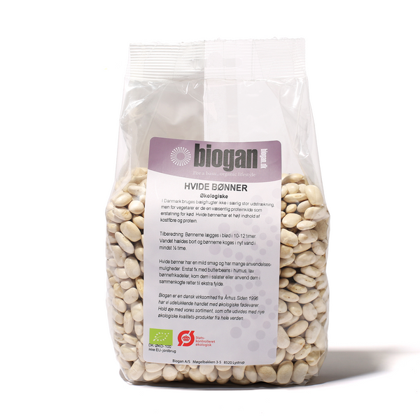 Økologiske Hvide Bønner - 750G - Biogan