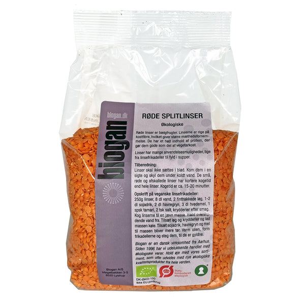 Økologiske Røde Linser - 750G - Biogan