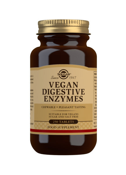 Vegan Digestive Enzymes - 250 Tyggetabletter - Solgar
