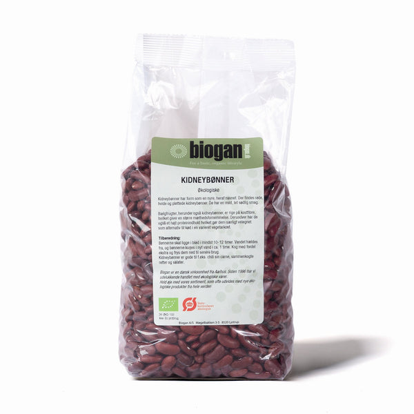 Økologiske Røde Kidney Bønner - 1KG - Biogan