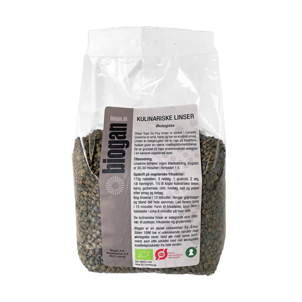 Økologiske Grønne Du Puy Linser - 750G - Biogan