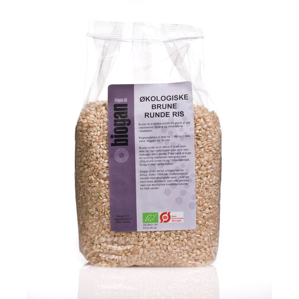Økologiske Brune Runde Ris - 1KG - Biogan