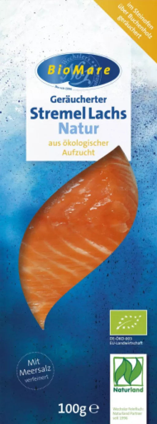 Økologisk Varmrøget Laks - 100G - BioMare Wechsler's Feinfisch