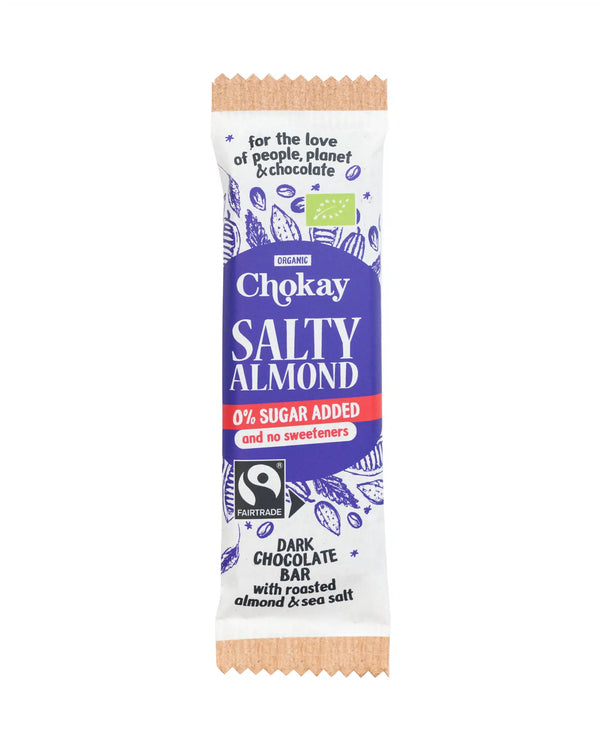 Økologisk Chokolade Bar Salty Almond 54% - 30G - Chokay