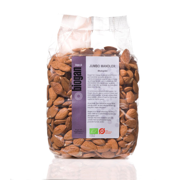 Økologiske Jumbo Mandler - 1KG - Biogan