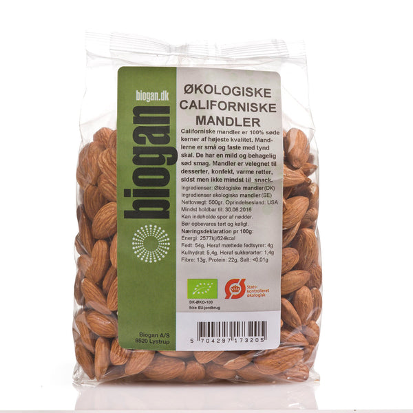 Økologiske Californiske Mandler - 400G - Biogan