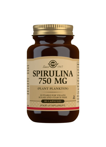 Spirulina 750mg - 100 Kapsler - Solgar