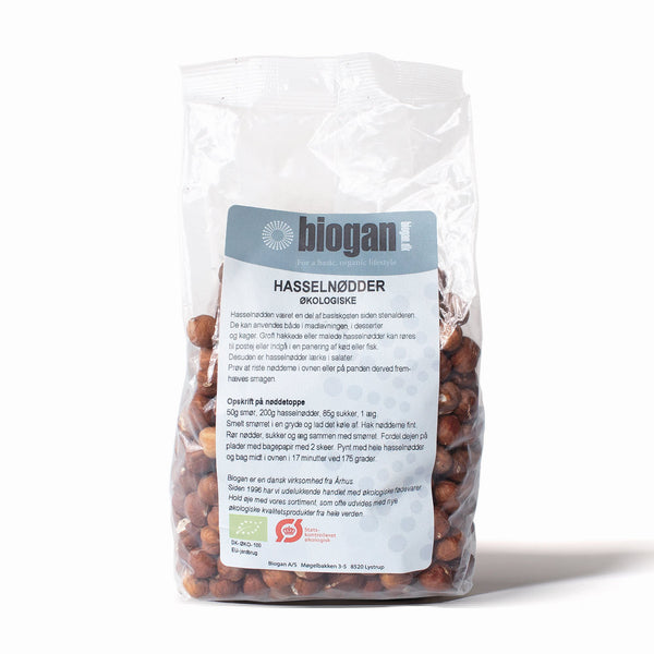 Økologiske Hasselnødder - 500G - Biogan