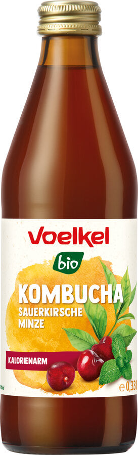 Økologisk Kombucha Surkirsebær & Mynte - 330ML - Voelkel