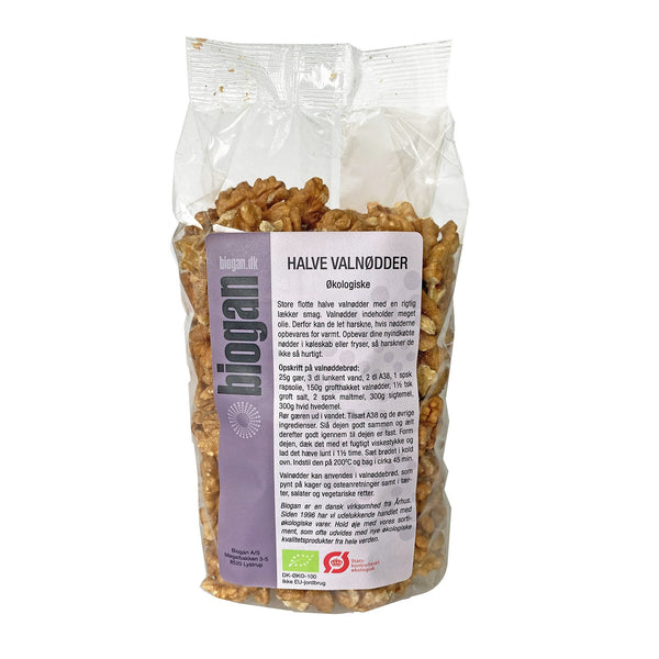 Økologiske Halve Valnødder - 500G - Biogan