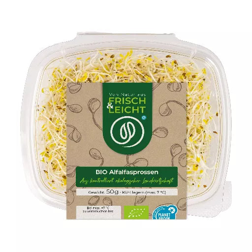 Økologiske Alfalfa Spirer - 50G - Holland - Frugt & Grønt Uge 35