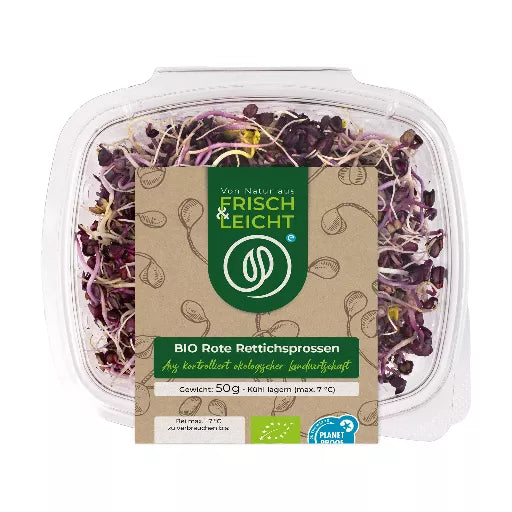 Økologiske Røde Radisespirer - 50G - Holland - Frugt & Grønt Uge 29