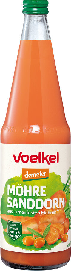 Biodynamisk Gulerod-Havtorn Saft - 700ML - Voelkel