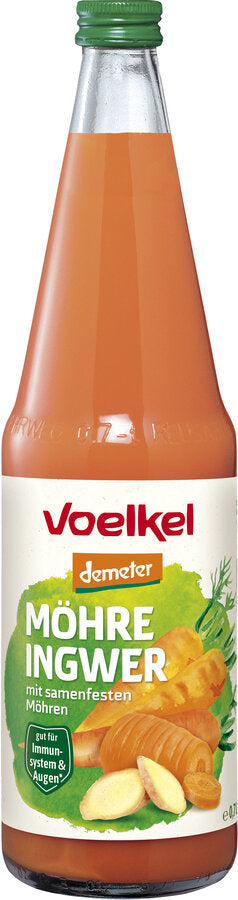 Biodynamisk Gulerod-Ingefær Saft - 700ML - Voelkel