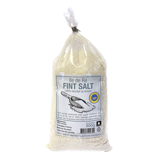 Fransk Ile de Ré Ubleget Fint Salt  - 800G - Biogan