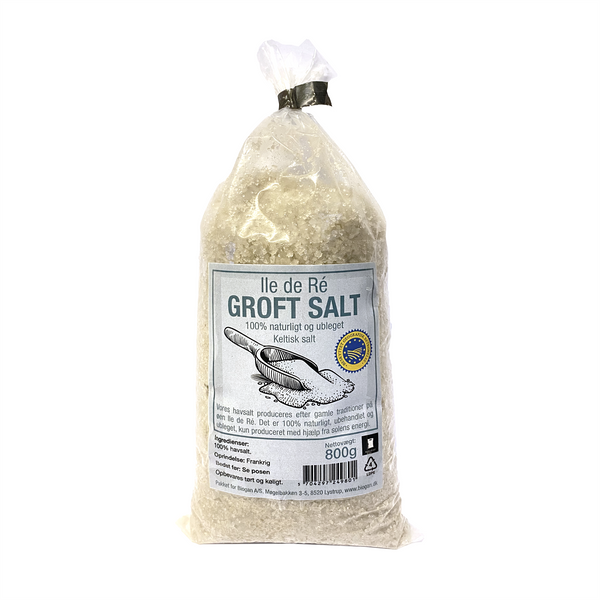 Fransk Ile de Ré Ubleget Groft Salt  - 800G - Biogan