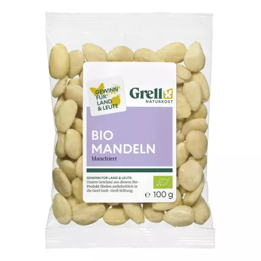Økologiske Blancherede Mandler - 100G - Grell Naturkost