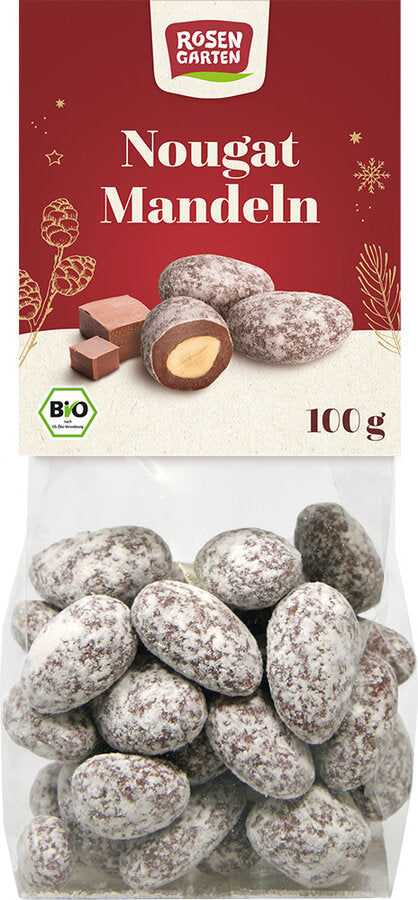 Økologiske Nougat Mandler - 100G - Rosengarten Naturkost