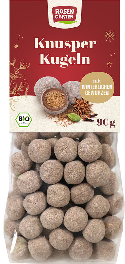 Økologiske Choko Knas Kugler - 90G - Rosengarten Naturkost