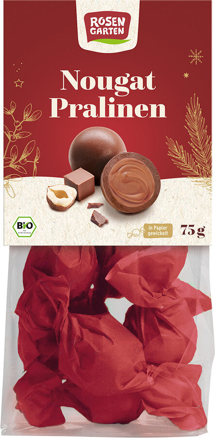 Økologiske Hasselnødde Praliné - 75G - Rosengarten Naturkost
