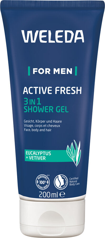 WELEDA For Men Active Fresh 3in1 Shower Gel - 200ML - Weleda